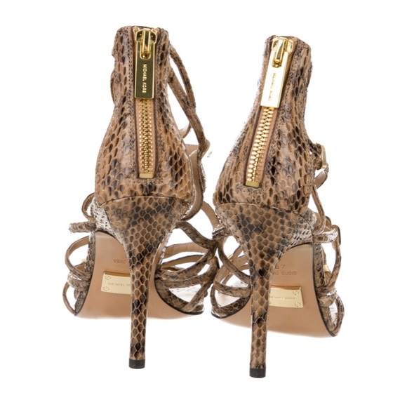 Michael Kors Leather Embossed Snakeskin Heels - Picture 3 of 10